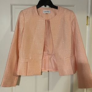 Used peach color Calvin Klein Suit Set size 10